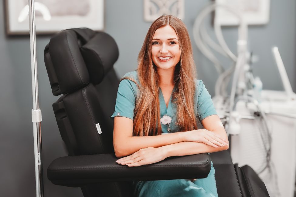 Jordan sitting in IV chair